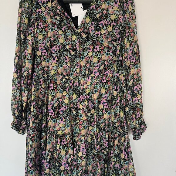 NWT Zara Floral Chiffon Dress - Size XS - Picture 3 of 6